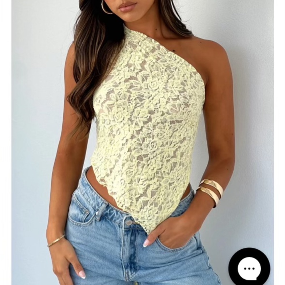 yellow one size off the shoulder top